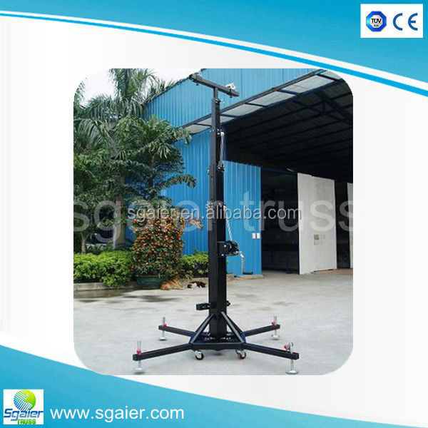 Portable heavy duty crank stand truss lighting lift tower