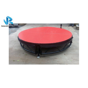 Aluminum wedding concert assembly removable light round platform stage