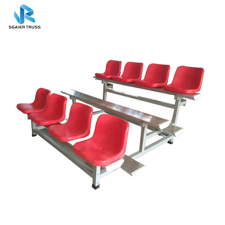 Aluminum metal structure used bleachers for sale, indoor gym foldable bleachers