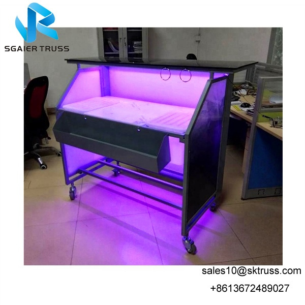 Manufacture led portable stainless home nightclub furniture wood bar counter/acrylic folding coffee cocktail bar for sale