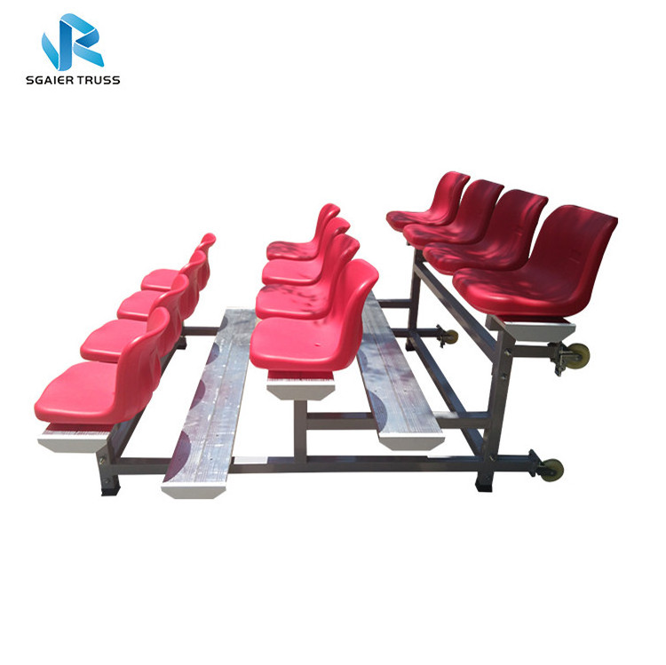 Aluminum metal structure used bleachers for sale, indoor gym foldable bleachers