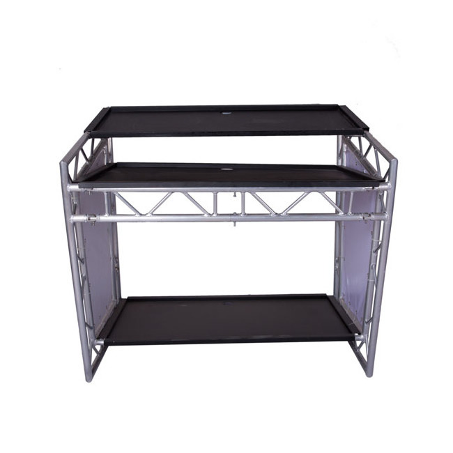 Factory price buy Double folding Aluminum alloy Stand Booth adjustable DJ event Table with lights