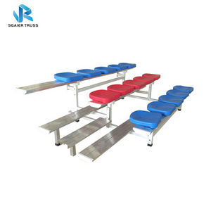 Aluminum metal structure used bleachers for sale, indoor gym foldable bleachers