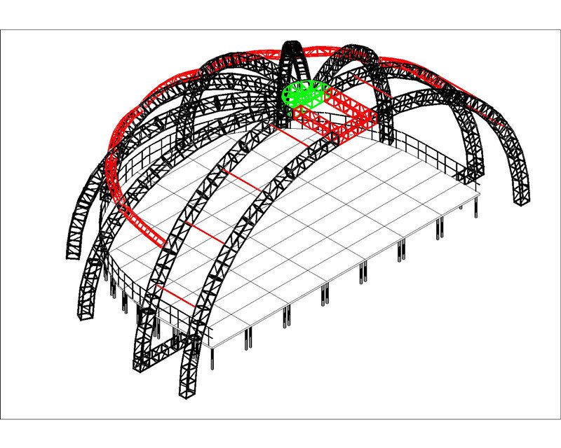 Factory Wholesale curved roof truss joist / greenhouse steel roof truss On sale