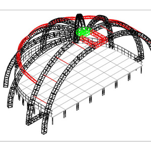 Factory Wholesale curved roof truss joist / greenhouse steel roof truss On sale