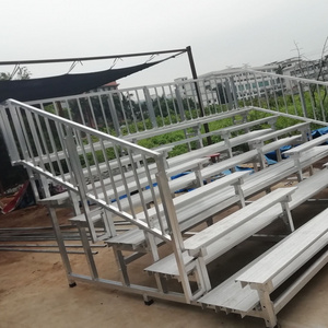 Portable stadium aluminum bleachers foldable mobile portable  grandstand with wheel