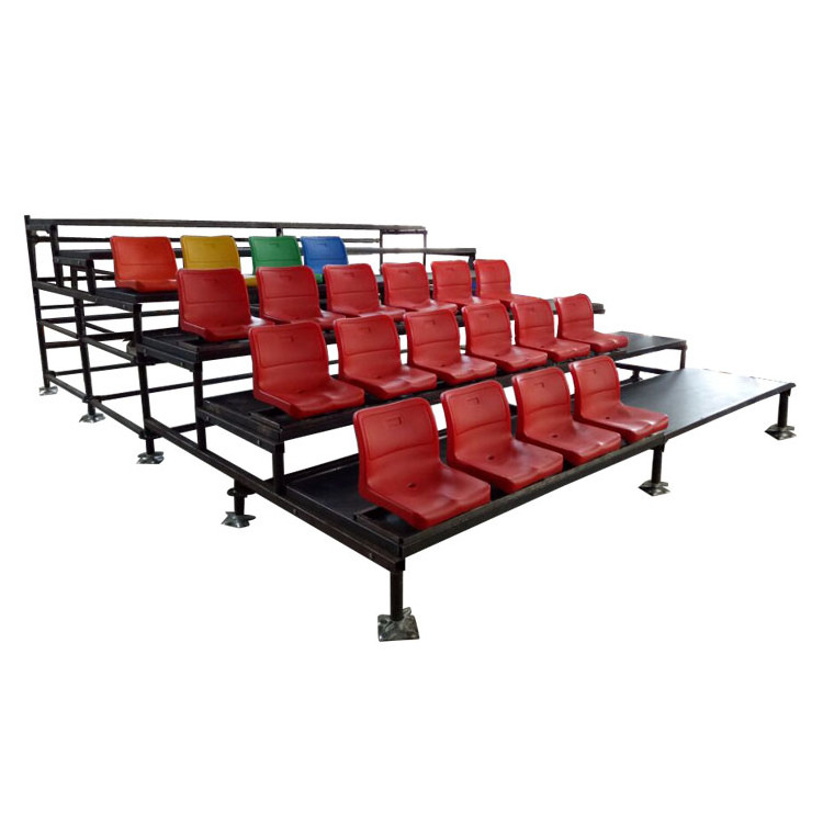 Retractable gym bleachers outdoor telescopic grandstand seating bleacher for sale