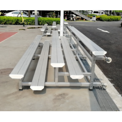 Retractable gym bleachers easy install stadium bleachers 3 rows aluminum bleacher for outdoor