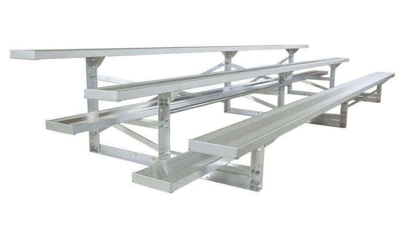 Retractable gym bleachers easy install stadium bleachers 3 rows aluminum bleacher for outdoor