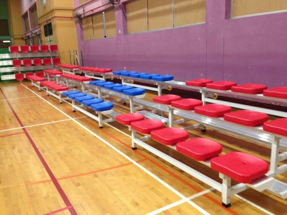 3 Rows Portable Bleacher Seats Sports Used Aluminum Bleachers Seating Mobile Grandstand Stadium Seat Football Stadium Seating