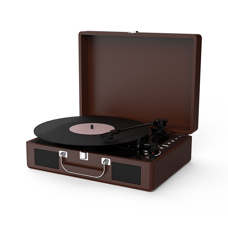 Vinyl turntable trunk Wireless portable Bluetooth LP MP3 USB TF vinyl record player speaker