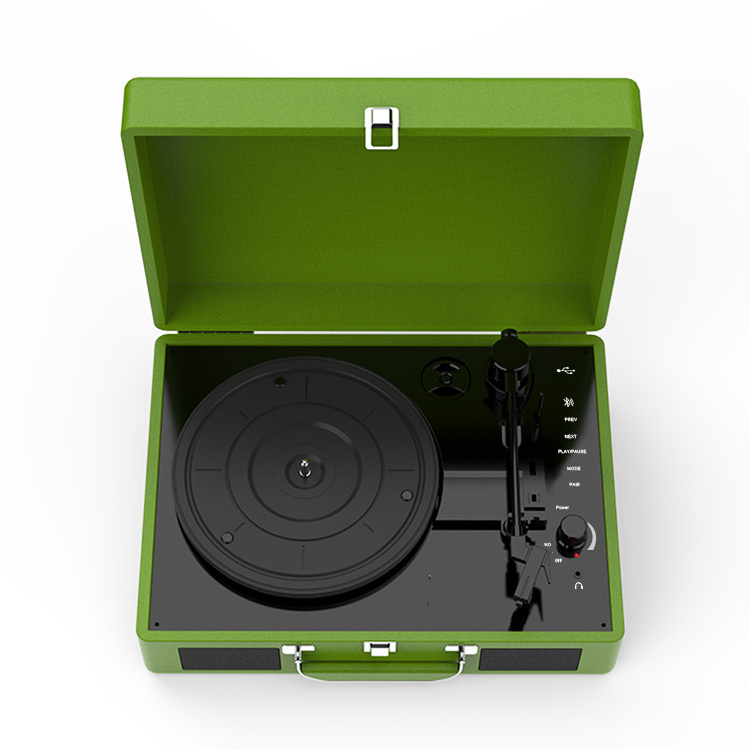 Vinyl turntable trunk Wireless portable Bluetooth LP MP3 USB TF vinyl record player speaker