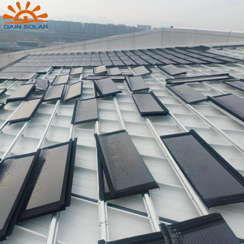 Steel Construction Building Solar Panel Roof Tile Stone Coated Roofing Tile For Lightweight Roofing