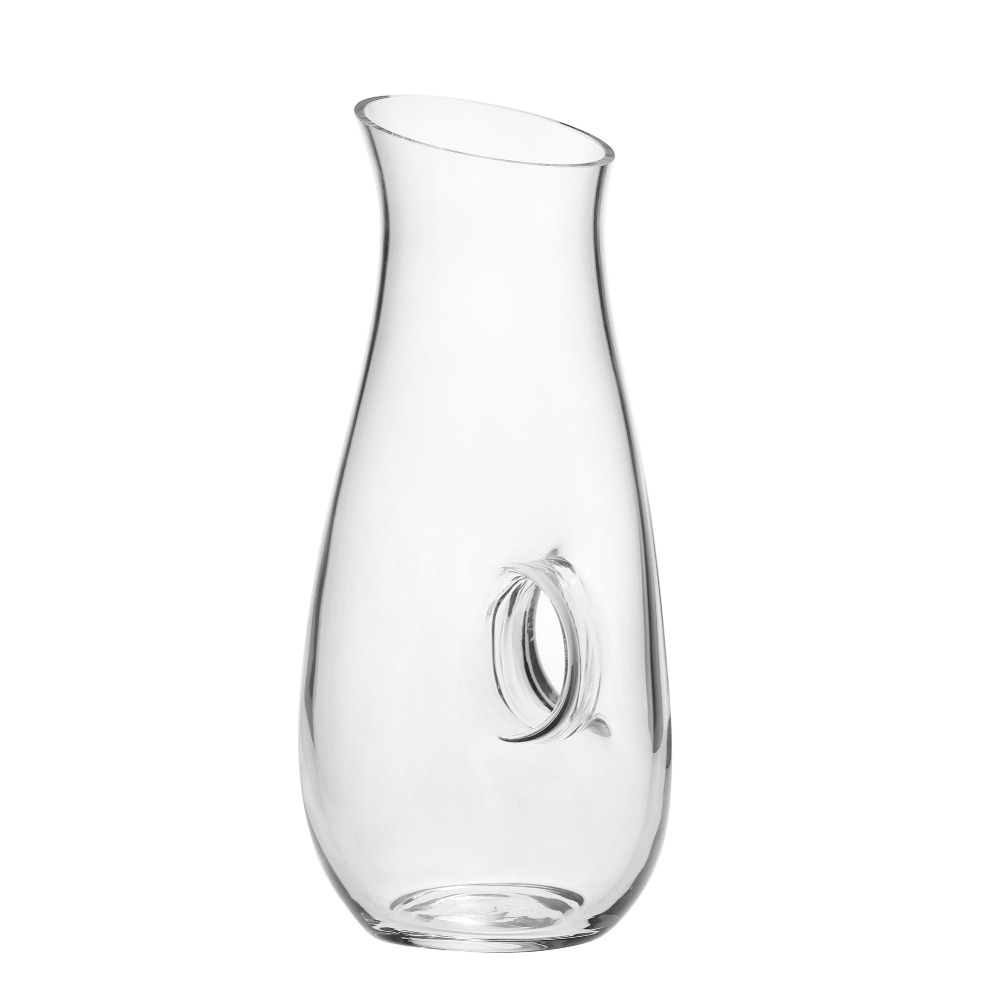 unique design fancy transparent glass pitcher