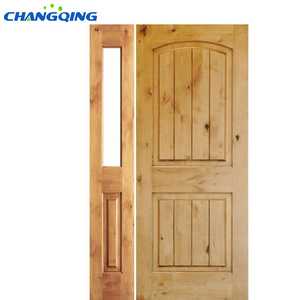 Knotty Alder Wood Interior & Exterior Full Solid Swing Multi Room Door 2P Sewing door