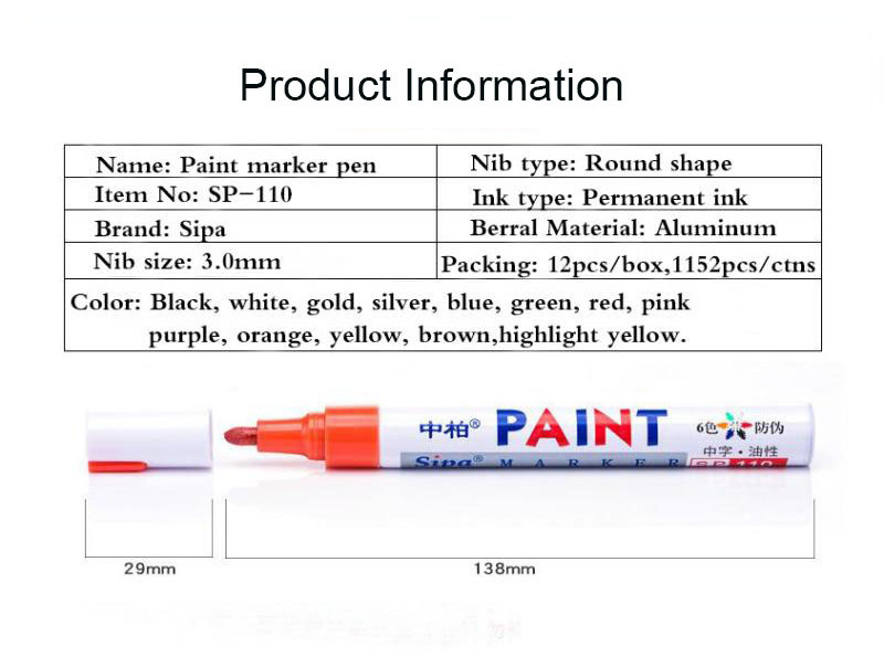 Permanent Waterproof paint marker pen Car Motorcycle Tyre Tire Tread Markers Marking Paint Pen