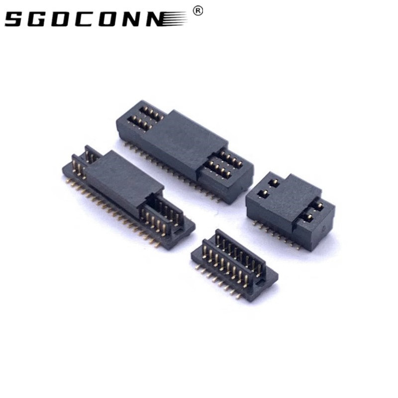 0.5mm Pitch SMT 8-100P Au plating male pogo pin Connectors Board to board connector Dual Row