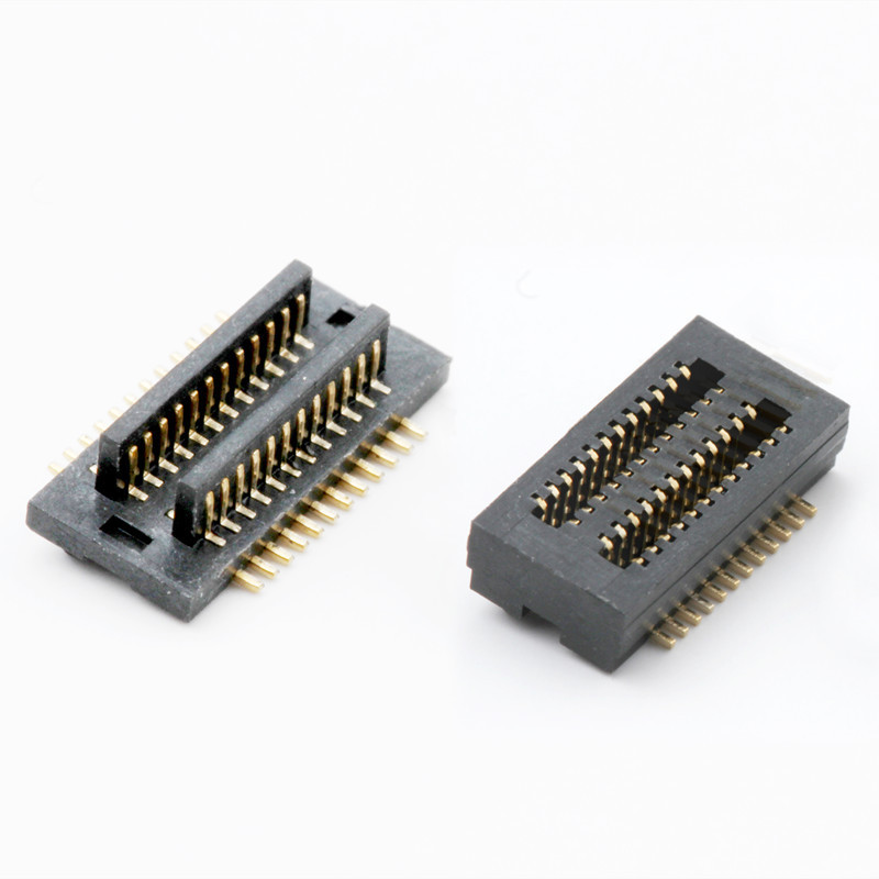 0.5mm Pitch SMT 8-100P Au plating male pogo pin Connectors Board to board connector Dual Row