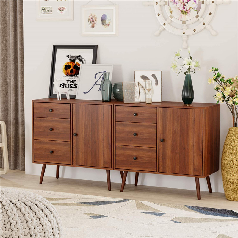 Modern Living Room Dinner Room Furniture White Oak Side Boards Storage Cabinet With Chest Of Drawers