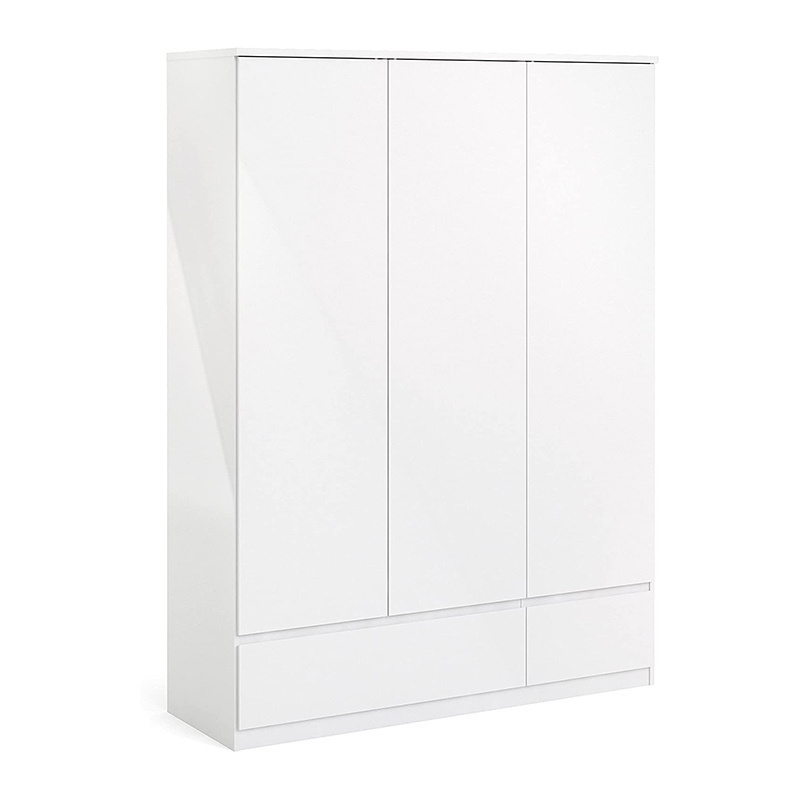 Fittings Armoire Wooden Wardrobes  3 Doors Bedroom Wooden Kids Wardrobe In Grey/White  Color For Jamaica