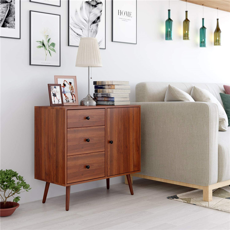 Modern Living Room Dinner Room Furniture White Oak Side Boards Storage Cabinet With Chest Of Drawers