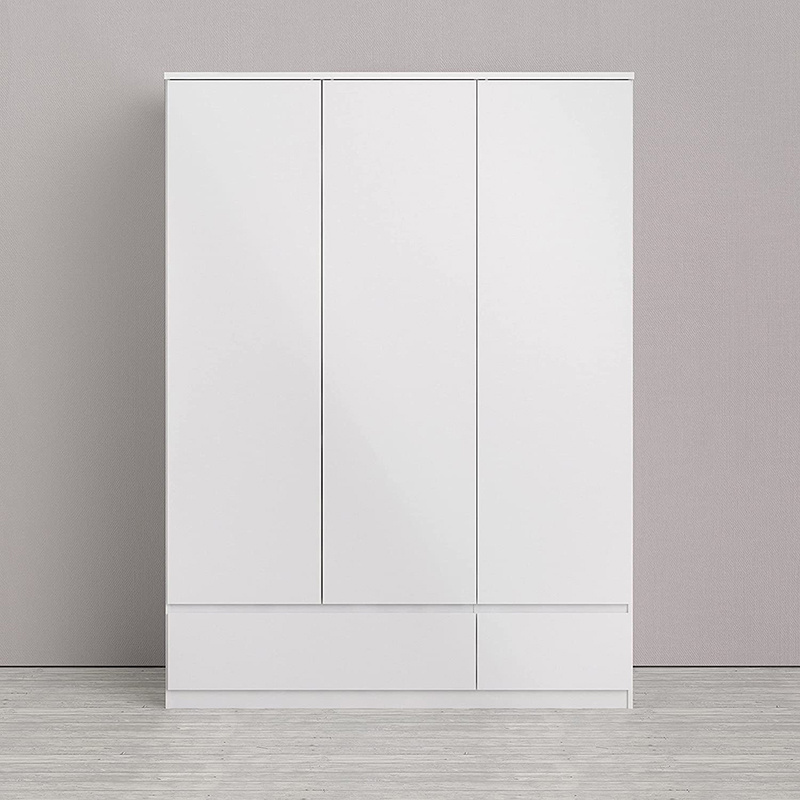 Fittings Armoire Wooden Wardrobes  3 Doors Bedroom Wooden Kids Wardrobe In Grey/White  Color For Jamaica