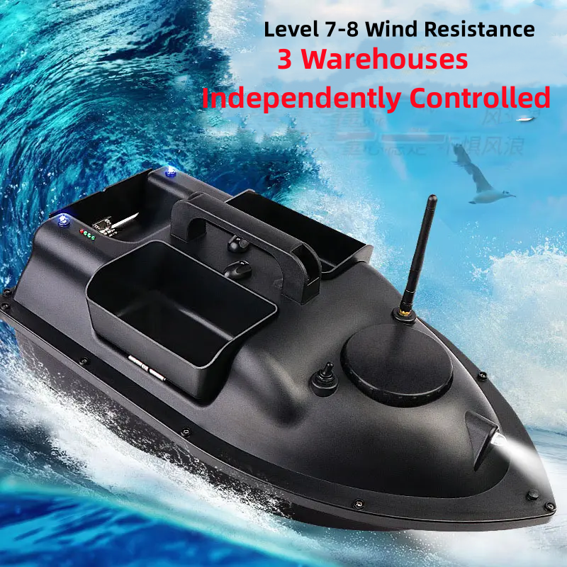 500m Wireless Remote Control Bait Boat Carp Fishing GPS Return Fixed-point Positioning 3 Warehouse Fishing Bait Boats