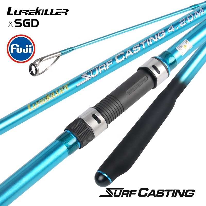 Lurekiller Surf Casting Fishing Rod 4.05m 4.2m 3 section 100-250g 200-400g Long Cast Beach Rod Carbon Rod Surf Japan Fuji