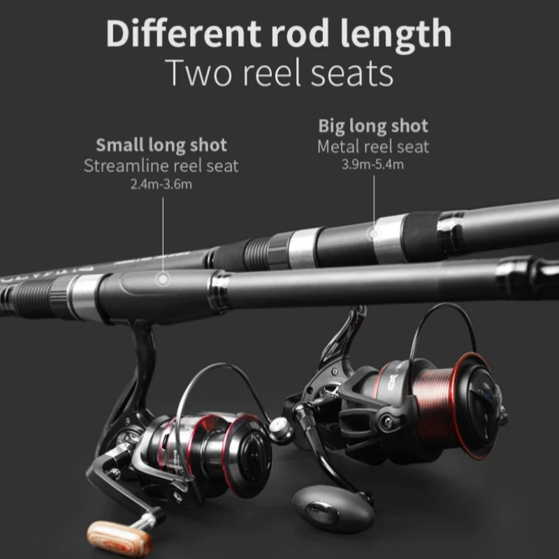 Surf Casting Rod Pole Carbon 2.1M-5.4M Extendable Telescopic Fishing Rod Carbon Fiber Surfcasting Telescopic Fishing Rods