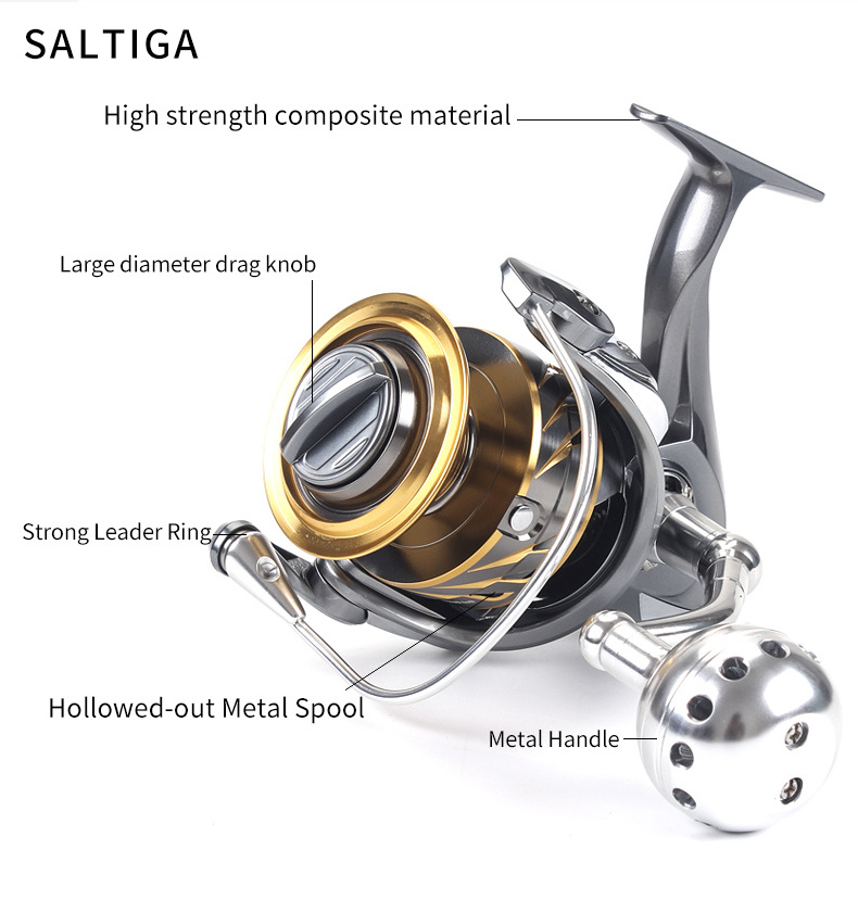 MADMOUSE SALTIGA BJ 4000 /6000/10000 Spinning Jigging Reel 11+1BB 35kg Drag Power Spinning Reel Boat Fishing Reels