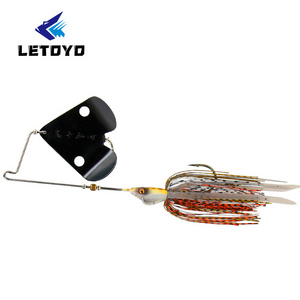 LETOYO New Arrivals 26g Rubber JIG Spinner BuzzBait Blade Jig Heads With Silicone Skirt Artificial Fishing Whopper Jigging