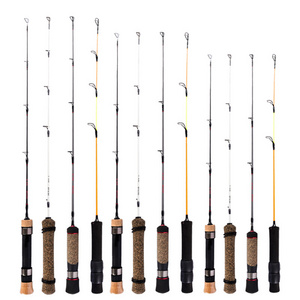 LETOYO Winter Ice Rods 1 Section Solid Glass Fiber Shrimp Fishing Rod 41mm 50mm 56mm Fiberglass Ice Fishing Rods