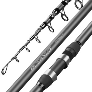 Surf Casting Rod Pole Carbon 2.1M-5.4M Extendable Telescopic Fishing Rod Carbon Fiber Surfcasting Telescopic Fishing Rods