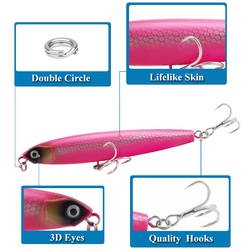 10g 14g 18g 24g Sinking Pencil Lure ABS Plastic Artificial Hard Pencil Lure Artificial Fishing Lures Iscas Poppers Rush