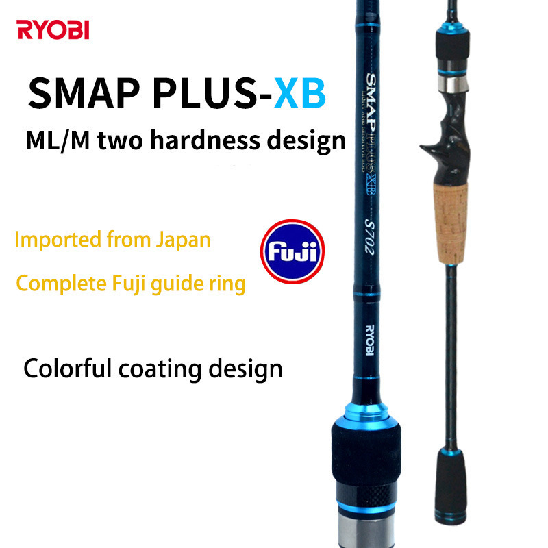 RYOBI 1.98m 2.1m 2.4m SMAP PLUS XB Telescopic Rod ML Casting Fishing Rod Spinning Rod