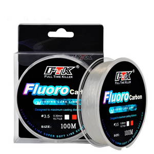 100m Fluorocarbon Fishing Line Strong Pull Power Nylon Fishing Line Super Soft Wear Resistant Fluoro Carbon Line