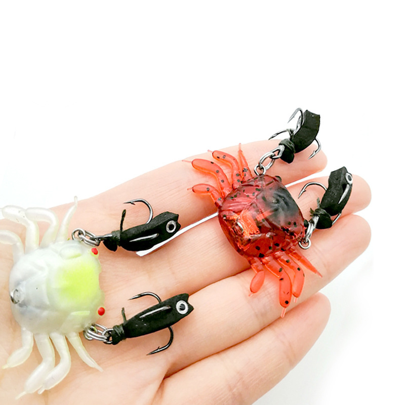 5.8g 13.7g TPR Material Carb Fishing Lure 3D Eyes Soft Plastic Fishing Lure Sinking Artificial Crab Lures Inset Lead Sinker