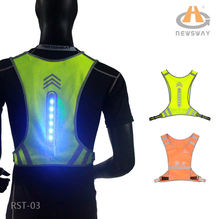 2023 Amazon Hot Cycling Sports Night Running Reflective Vest-Night Running Rechargeable Led Luminous Reflective Vest