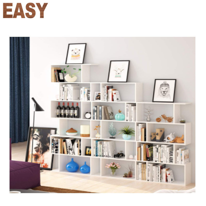 White Bookcase Bookshelf 4 Tier Shelving Unit Display Shelf Free Standing Shelves for Living Room