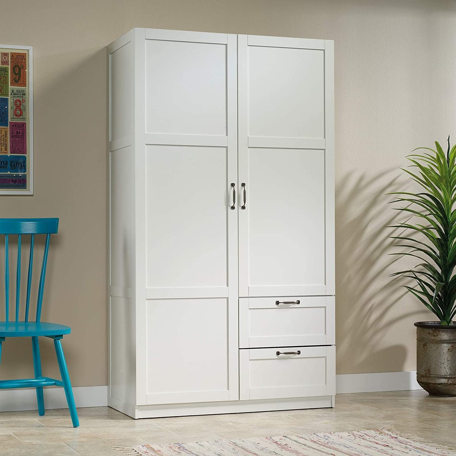 Salable Storage Cabinet Excellent And Durable Bedroom Furniture With 2 Doors And 2 Drawers For Wood Wardrobes