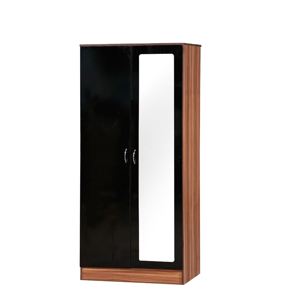 Folding Wardrobe CLoset Wood Storage Cabinet Design With Mirror Door