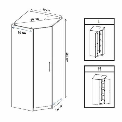 White Corner Wardrobe High Gloss Doors Corner Wardrobes For Bedroom