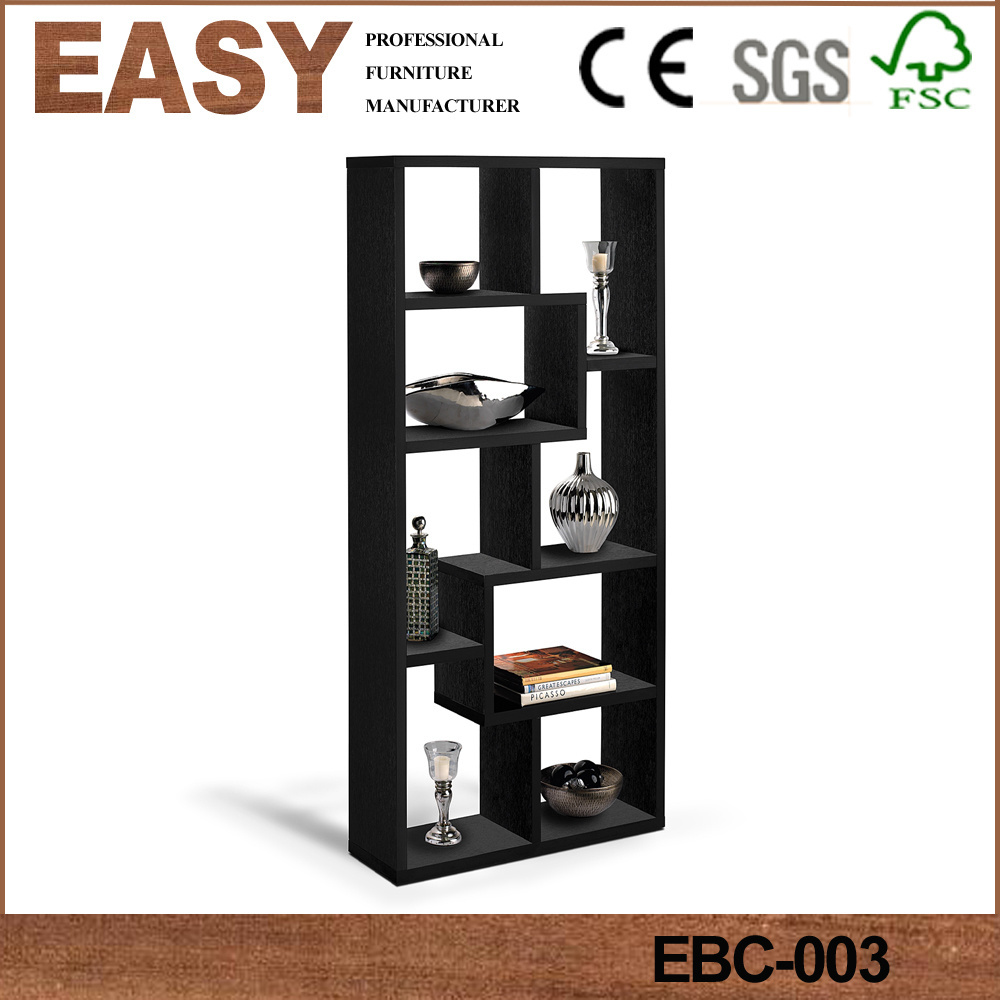 2017 Modular living room wooden bookcase wall shelf,Chipboard bookcase ,Customization Ladder Shelf Bookcase