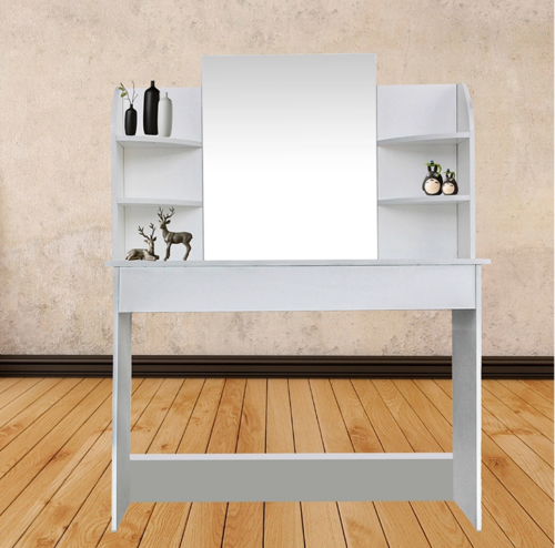 Dressing, Cosmetic Table Vanity Set Makeup Desk with Mirror & Drawers Dresser