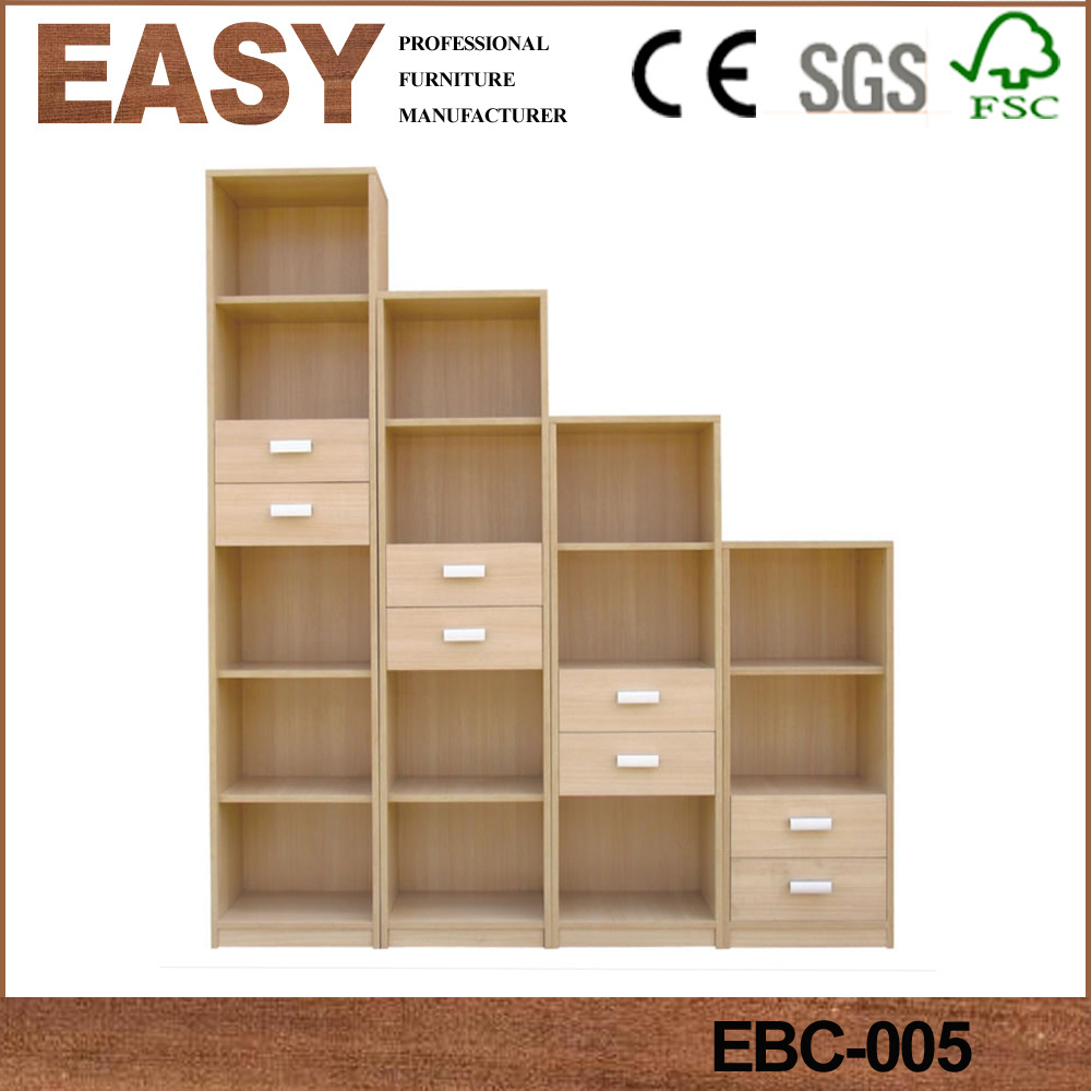 2017 Modular living room wooden bookcase wall shelf,Chipboard bookcase ,Customization Ladder Shelf Bookcase