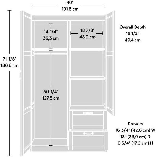 Salable Storage Cabinet Excellent And Durable Bedroom Furniture With 2 Doors And 2 Drawers For Wood Wardrobes