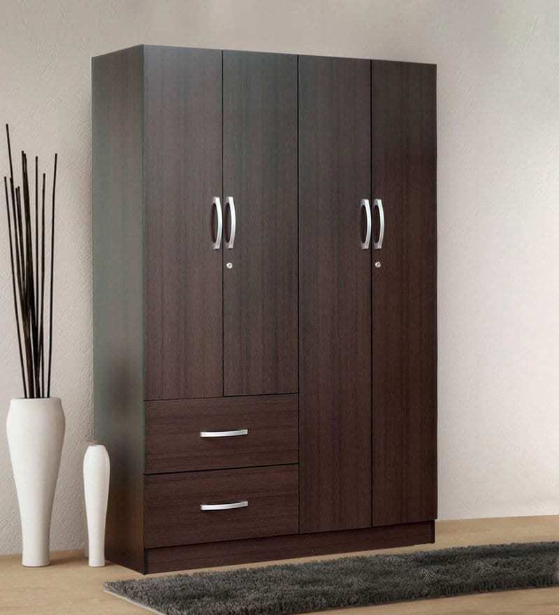 Modern Wood Mdf Custom Made Traditional  4 Doors Bedroom Set Luxury Clothset Wardrobe