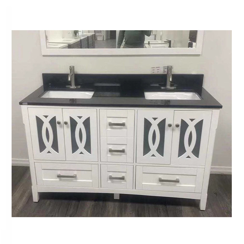 Under Sink Bathroom Cabinet - Wooden Sink Storage Unit - Free Standing - Basin Cupboard with Shelf