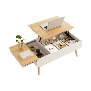 Lift Top Coffee Table, Ten Minute Install Coffee Table Center Table with Hidden Storage Compartments,