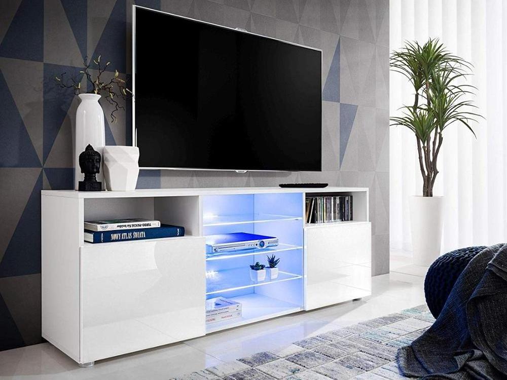 new fashion modern led tv stand furniture glass TV stand design